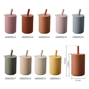 Los más vendidos 100% tazas de entrenamiento de silicona de grado alimenticio tapas pajitas al por mayor platos <span class=keywords><strong>para</strong></span> niños pequeños vajilla <span class=keywords><strong>para</strong></span> niños taza <span class=keywords><strong>para</strong></span> beber agua - Product Image 2