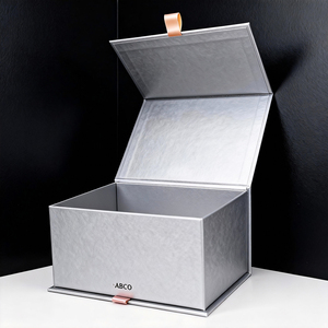 Boîte cadeau pliable personnalisable ruban de satin fermeture de cassette magnétique pour sérums de soins de la peau emballage de Noël Saint Valentin - Product Image 4