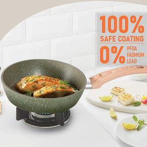 Juego de Ollas de Cocina Antiadherentes de Aleación de Aluminio de Alta Calidad de 15 Piezas con Tapas de Vidrio, Asas de Tacto Suave, Forjadas en Cerámica, Aptas para Inducción - Product Image 4