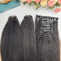 Extensions de cheveux humains vietnamiens bruts de qualité supérieure 12A, densité 150, lisses comme des baguettes, à clipser, vente en gros