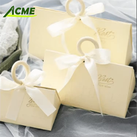 LOGO personnalisé blanc rouge vert bleu ruban triangle portable fourre-tout bonbons parfum boîte cadeau cosmétique