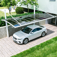Abri de voiture moderne en aluminium recyclé écologique, taille et couleur personnalisées pour garage, entrepôt, extérieur, cour arrière, stationnement