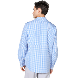 Chemise à carreaux manches longues pour hommes, en sergé uni, Style anglais, personnalisé, nouveau, 2020 - Product Image 4