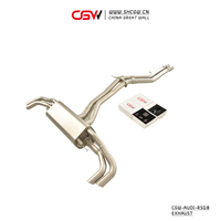 Système d'échappement Catback avec silencieux de course en acier inoxydable 304 à sonorité active pour Audi RS Q8 4.0T 2019-2024 avec valves électriques