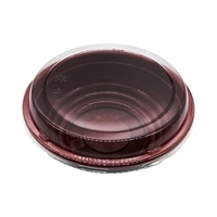 Bol en Plastique Rond Jetable pour Ramen avec Couvercles, Noir et Blanc, à Emporter, avec Logo Personnalisé