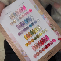 Vernis à ongles gel diamanté scintillant 32 couleurs, effet réfléchissant, pour nail art DIY