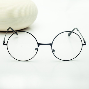 Monture de lunettes Prince Mirror ronde en métal, style rétro, unisexe, verres plats, tendance mode, pour adultes, toutes formes de visage - Product Image 1