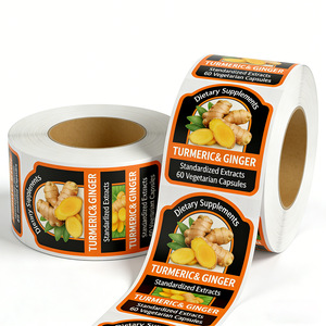 Autocollants ronds personnalisables en PE de 6 pouces, logo personnalisé, <span class=keywords><strong>velcro</strong></span>, double face, autocollants personnalisés pour les entreprises - Product Image 2