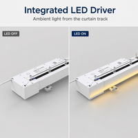 Système de rideaux intelligents à lumière ambiante LED avec commande vocale IA hors ligne