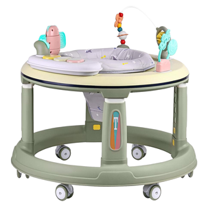 Siège <span class=keywords><strong>pivotant</strong></span> réglable à 5 hauteurs à 360 ° marchette pour bébé musique jouets détachables rebond repose-pieds centre d'activité pour 6-18 mois pour garçons - Product Image 1