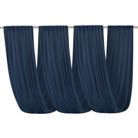 Kit de suspension de draperies de plafond 1,5*6m pour mariages, tentes, chambre à coucher, drapage de fêtes, décoration, tissu blanc
