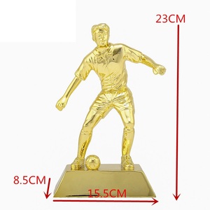 Fútbol <span class=keywords><strong>de</strong></span> resina para manualidades, jugador <span class=keywords><strong>de</strong></span> fútbol con asistente, tirador, bota dorada, portero deportivo, Trofeo - Product Image 4