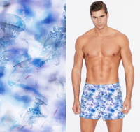 Tissu imprimé par sublimation court de surf recyclé UV 50 Board pour vêtements de sport, lingerie, maillots de bain pour filles