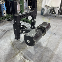 Machine 2-en-1 presse à jambes et poulie dorsale, avec système de câbles haut/bas et assise de rame réglable pour l'entraînement à domicile