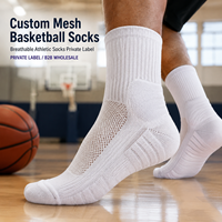 Chaussettes de sport en mesh respirant à marque privée pour les détaillants sportifs et les clubs, avec support d'approbation d'échantillons