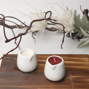 Nouvelle bougie de massage spa, aromathérapie, cire de noix de coco 100% biologique, faible température, pot en céramique blanche, faite à la main, Pâques - Product Image 5
