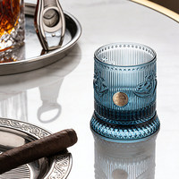 Nouveau Verre à Whisky Rotatif à 360° avec Base, Personnalisable avec Logo Gravé, Style Rétro, pour Brandy, Liqueur et Vin Bleu - Collection 2026
