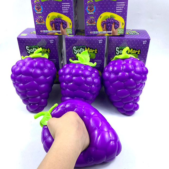 7.6 Inch Giant Grape Jumbo Squishy Soft Squeeze Fidgets Toys
