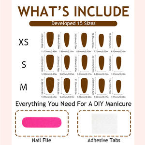 <span class=keywords><strong>Uñas</strong></span> Postizas Acrílicas Almendradas Rojas Cereza Hechas a Mano al por Mayor para Mujer - Product Image 5