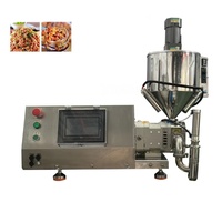 Machine de remplissage à pompe lobulaire avec écran tactile et trémie en U pour le mélange et l'emballage de lait, de lait de soja, de sauces aux fruits, de pâtes et de piments