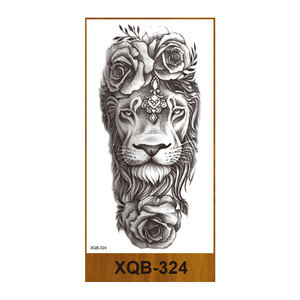 Offre Spéciale hommes demi <span class=keywords><strong>bras</strong></span> papier de transfert d'eau autocollants de <span class=keywords><strong>tatouage</strong></span> haute qualité fleur couronne <span class=keywords><strong>Lion</strong></span> conception longue durée tatouages temporaires - Product Image 5