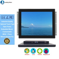 Monitor LCD Táctil de Marco Abierto de 17 Pulgadas con Resolución de 1280x1024 y Relación de Aspecto 5:4 para Uso Comercial