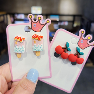 34 Tipos de Joyería de Moda con Lindos Dibujos Animados de Animales, Flores y Frutas, Aretes de Resina para Niños, Pendientes de Clip para Bebés y Niñas, Venta al por Mayor 2023 - Product Image 5