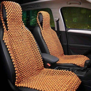 Coussin de siège de voiture en perles de bois, rouge vin, pièce unique, respirant et rafraîchissant, pour une utilisation quatre saisons - Product Image 2