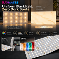 Panneau lumineux matriciel LED flexible et découpable 576 LED à couleur réglable 24V pour rétroéclairage de marbre translucide, onyx et pierre, faible MOQ