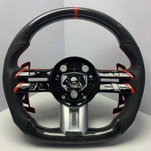 Volant en fibre <span class=keywords><strong>de</strong></span> carbone pour Mercedes-Benz AMG E300 C200 W213 W205 C63 C43 avec bouton Dragonfly - Product Image 3
