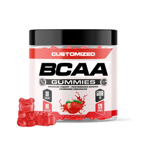Étiquettes privées Suppléments Sportifs Chewy Post entraînement Sans Sucre EAAs BCAA Créatine Monohydrate Gummies Bonbon Liquide BCAA Gummy - Product Image 1