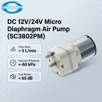 Pompe à air électrique à diaphragme haute pression silencieuse pour aquarium, OEM avec débit d'air supérieur à 5 L/min et garantie d'un an