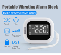 Réveil numérique circulaire moderne MJH avec calendriers et fonction snooze, édition retraite, modes vibration/son/plus vibration