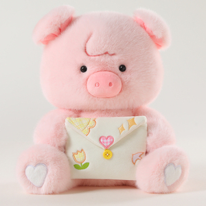Oso, cerdo o conejo de peluche personalizado con carta de amor y sobre funcional para regalo de San Valentín o cumpleaños - Product Image 6