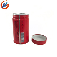 Boîte ronde personnalisée pour thé et café, avec couvercle en aluminium facile à retirer, qualité alimentaire, petite boîte ronde en métal vide pour le thé