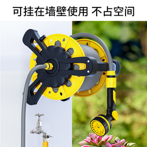 Enrouleur de tuyau d'arrosage Guoma Ruixiang 100 pieds, pistolet à eau haute pression avec buse de pulvérisation 10 fonctions pour lavage de voiture et usage extérieur - Product Image 3