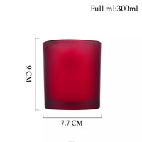 Pot de bougie en verre dépoli couleur 10oz avec couvercle en bambou et étiquette gratuite pour la direction de la maison pour le chandelier en verre de Noël