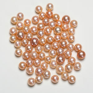 ลูกปัดน้ำจืดธรรมชาติสีส้มสดใส งานแฮนด์เมด DIY ของ Zhuji Pearl  แข็งแรง ทนทาน หลากสีสัน - Product Image 3