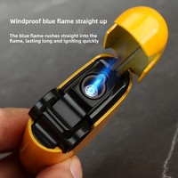Briquet Métallique Gonflable Coupe-Vent Baicheng, Durable et Portable, pour Cigares et Cigarettes, Idéal pour Mariages, à Gaz Butane, Vente en Gros