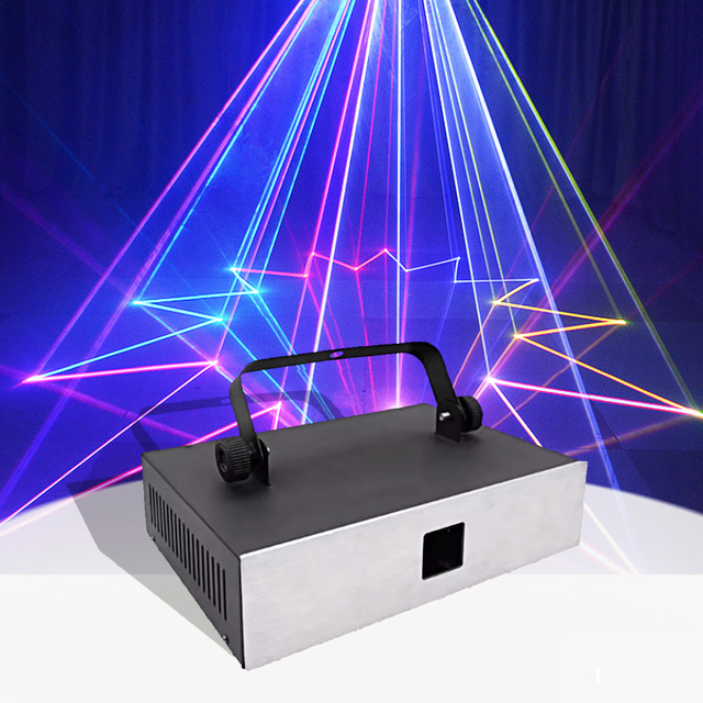 New Product Stage Laser Lights 3D Beam Projector Disco DJ Mini RGB DMX512 5-in-1 Patterns Music System 9CH CRI80