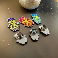 Pin Kerah Logam Kustom Enamel Keras Bentuk Kotak Susu dengan Gambar Kartun Sukulen Lucu dalam Pot