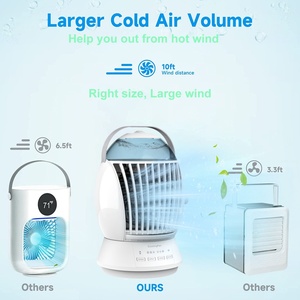 Double Ultrasonic Atomization Oscillating Small Evaporative <b>Air</b> Fans Cooling Ice <b>Mini</b> Portable Cooling Fan with Remote Control - Product Image 5