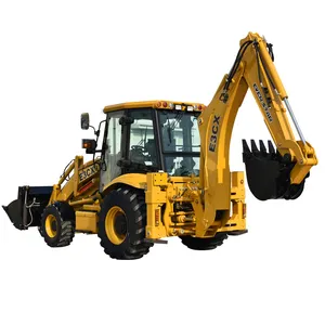 Everstar group E3CX 4*4 backhoe loader with max 410N*M and 74kw diesel engine for road pavement project