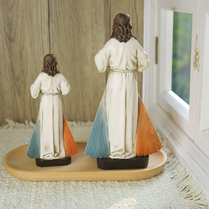 Productos en Stock, Estatuas Religiosas Católicas de Resina, Envío Gratuito, Joyería Cristiana, Estatua de la Divina Misericordia de Jesús de 5.9'' de Alto - Product Image 6