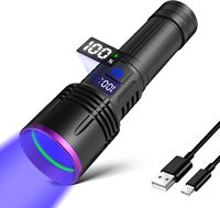 Lampe torche UV 365nm avec filtre lumière noire, écran LCD, chargement USB-C, corps en aluminium – Détection d'urine d'animaux domestiques, durcissement de la résine