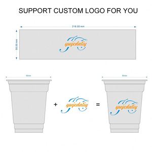 Wholesale Custom Logo 98mm 12oz 16oz Recycling PET <b>Cold</b> <b>Cup</b> Drink Beverage Ice Coffee Lid Plastic <b>Cups</b> for Promotion Gifts - Product Image 6