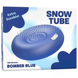 Tube à neige gonflable en PVC pour enfants et adultes - Grande luge d'hiver robuste et durable pour le glissement sur neige - Product Image 6