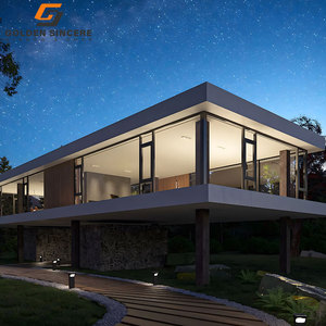 GS Modern Thermal Break Aluminum Casement Window with Stainless Steel Fly Screen Double Glazed Glass Window for Villa - Product Image 3