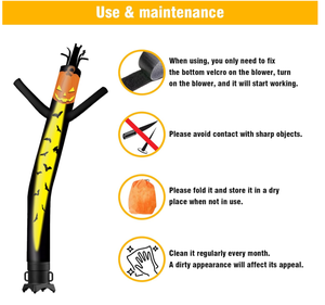 Design personalizado dançarinos de ar inflável tubo homem halloween tema fantasma 10ft 12ft alta wacky acenando inflável dança tubo cara - Product Image 6