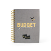 Carnet de budget personnalisé avec impression couleur, organiseur, journal à spirale, 100 feuilles de papier ivoire, suivi des dépenses, bloc-notes
